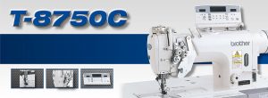 Brother T-8750C , Piqueuse entraînement, double aiguilles escamotables avec grand crochet